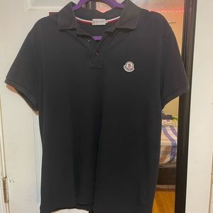 Black Moncler Polo Logo     Size: XL fits like Large